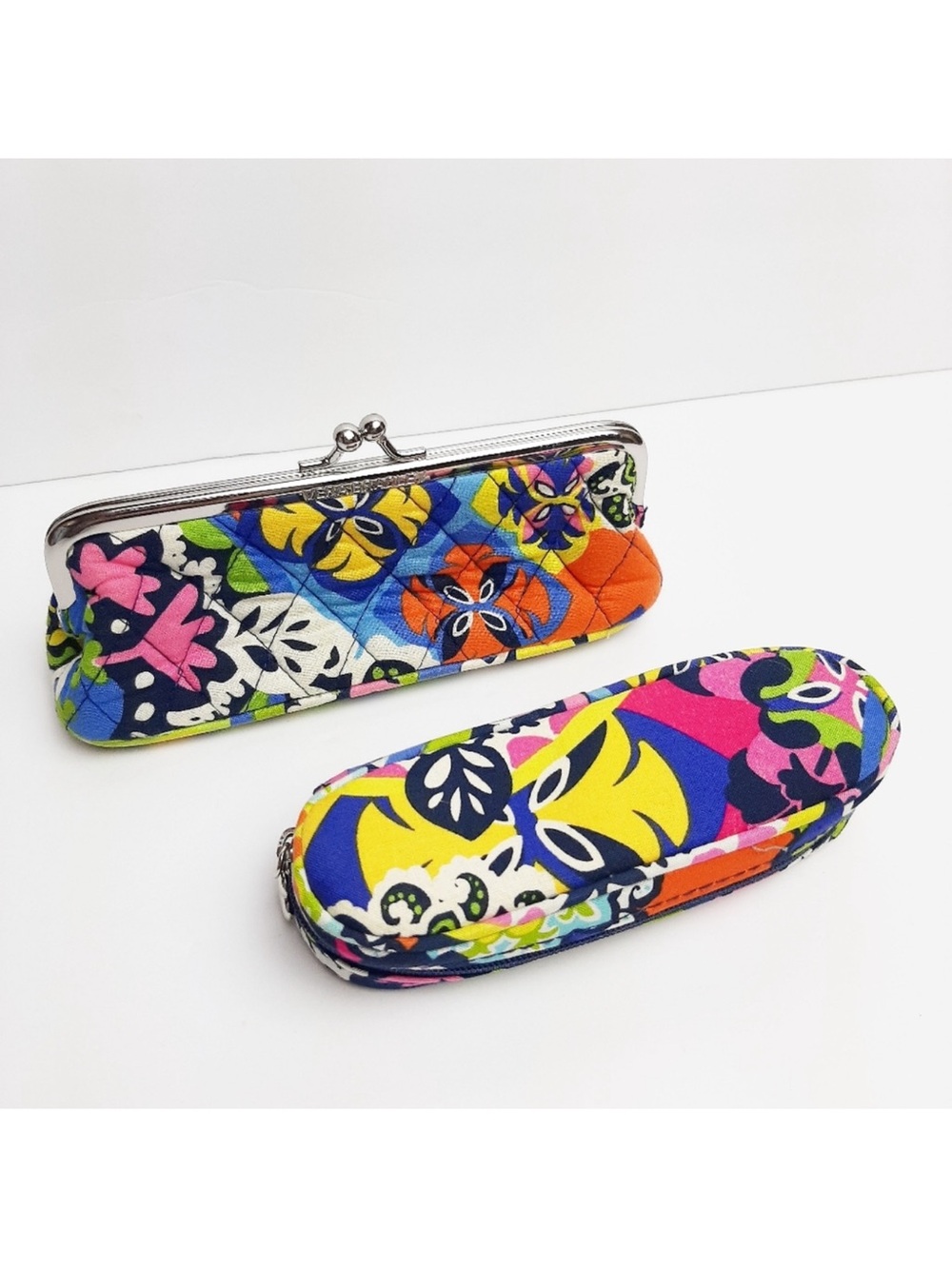 Vera Bradley Slim Case Set Zippered Kisslock